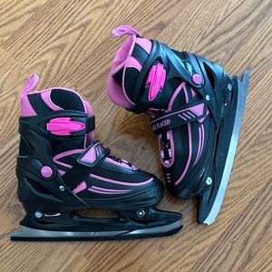 Like New Summit Lake Placid Kids Ice Skates - Black and Pink